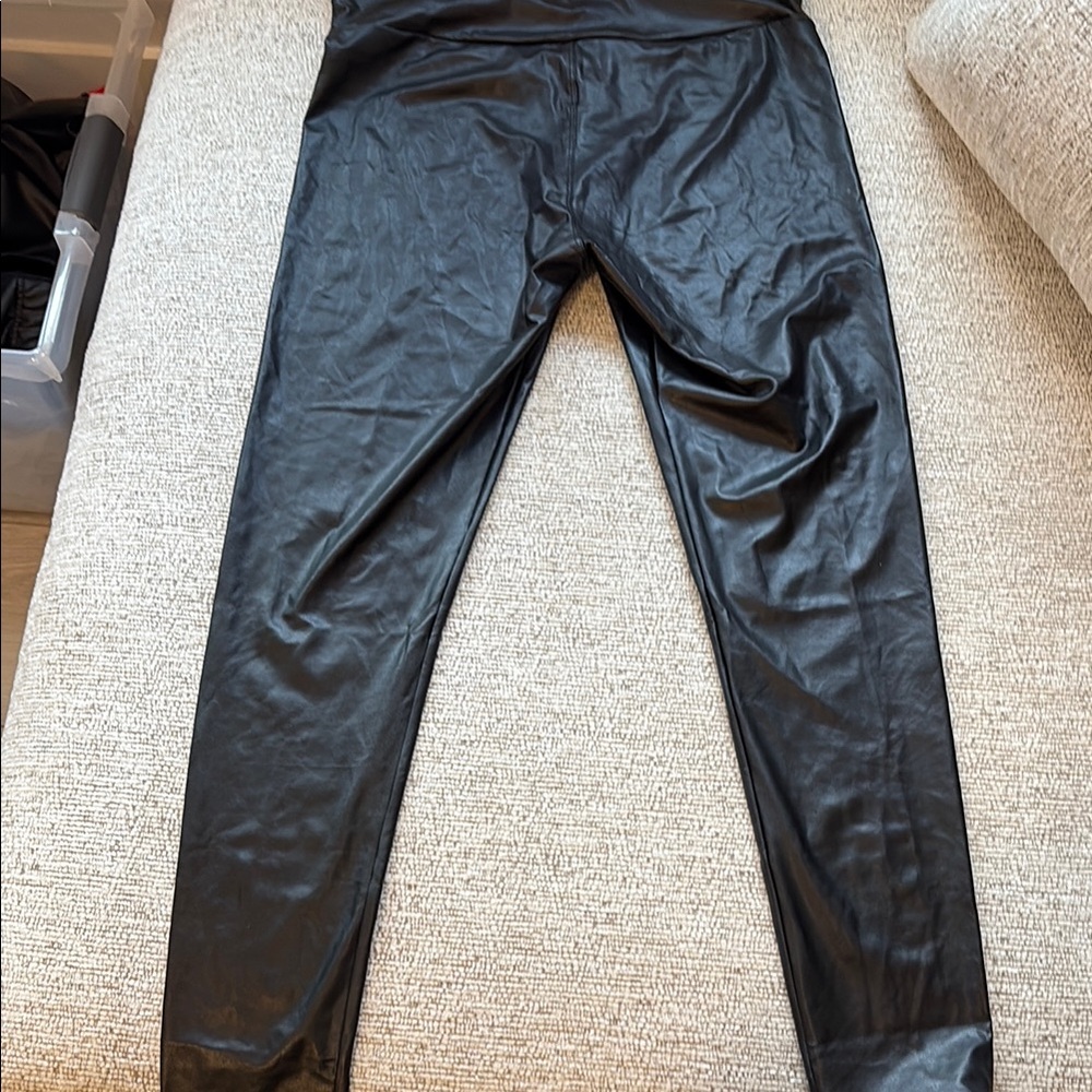 Black Faux Leather Leggings